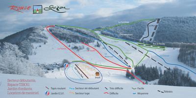 Saint Maurice sur Moselle - mapa tras narciarskich