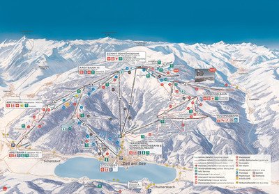 Schmitten - Zell am See - mapa tras narciarskich