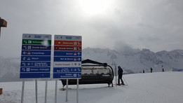 Sella Ronda w kierunku pomarańczowym, pogoda płata figla (fot. T. Knyć)
