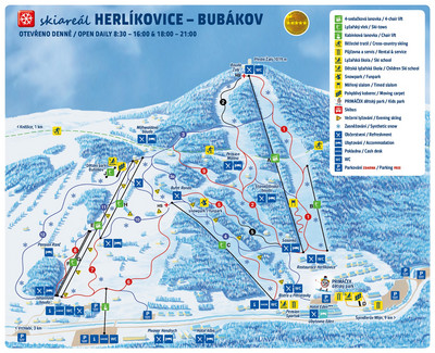 Herlíkovice Bubakov - mapa tras narciarskich