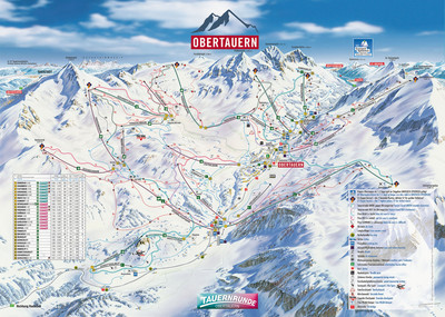 Obertauern - mapa tras narciarskich
