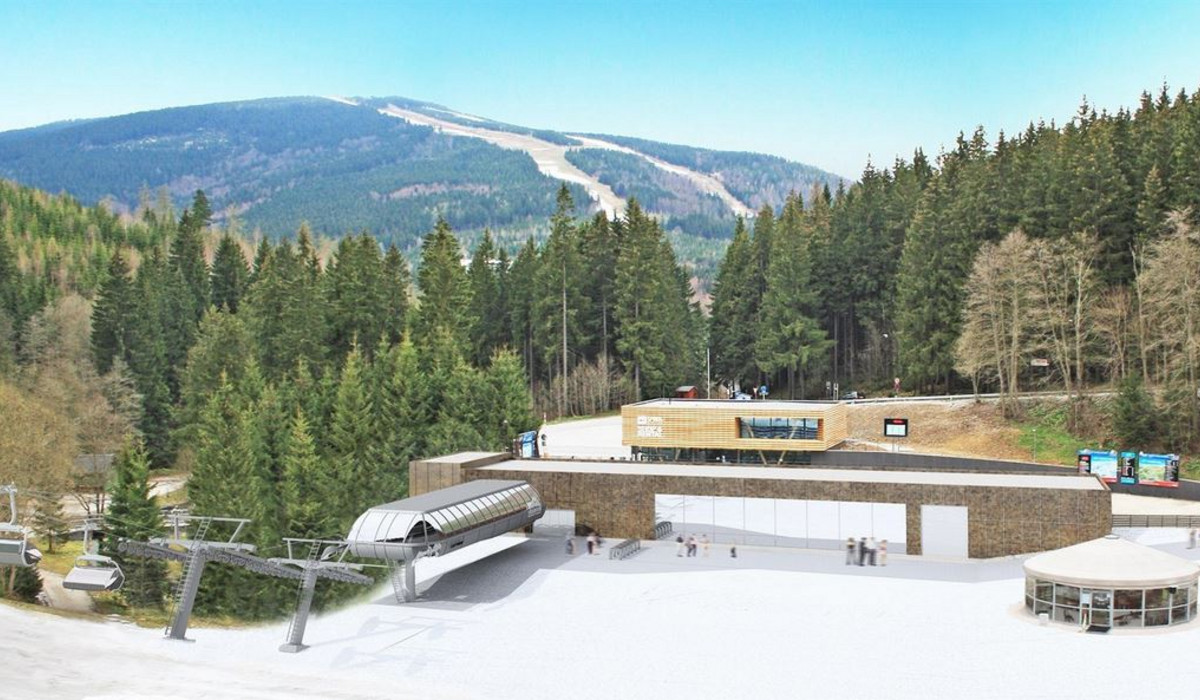 Wizualizacja krzesełka Špindlerův Mlýn - Svatý Petr (źródło: materiały TMR)