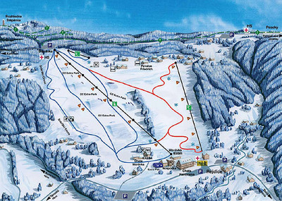 Rejdice - mapa tras narciarskich