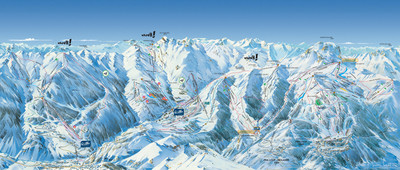 Val d`Allos la Foux - mapa tras narciarskich