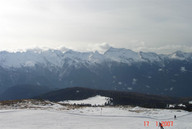 Widok na góry ze stoku