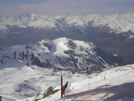 widok na Les Arcs 2000 z Aquille Rouge