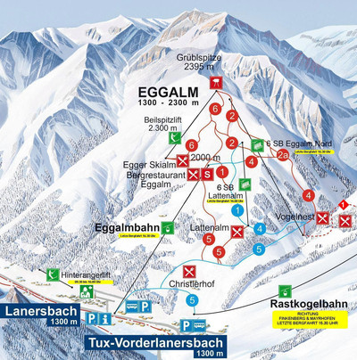 Eggalm - mapa tras narciarskich