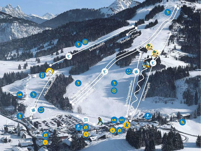 Jungholz - mapa tras narciarskich