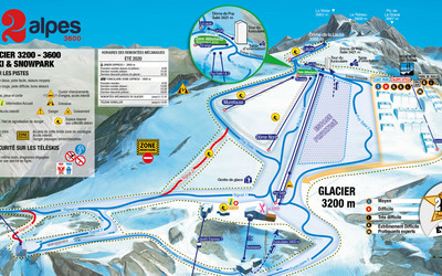 Letni teren narciarski na lodowcu Les 2 Alpes (źródło: les2alpes.com)
