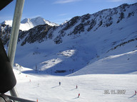 Widok na stok z wyciągu