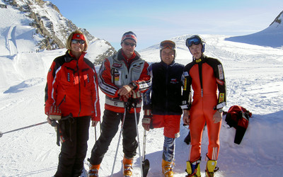 Z Adamam Małyszem n treningu Kaprun XI 2005 (foto: Autor)