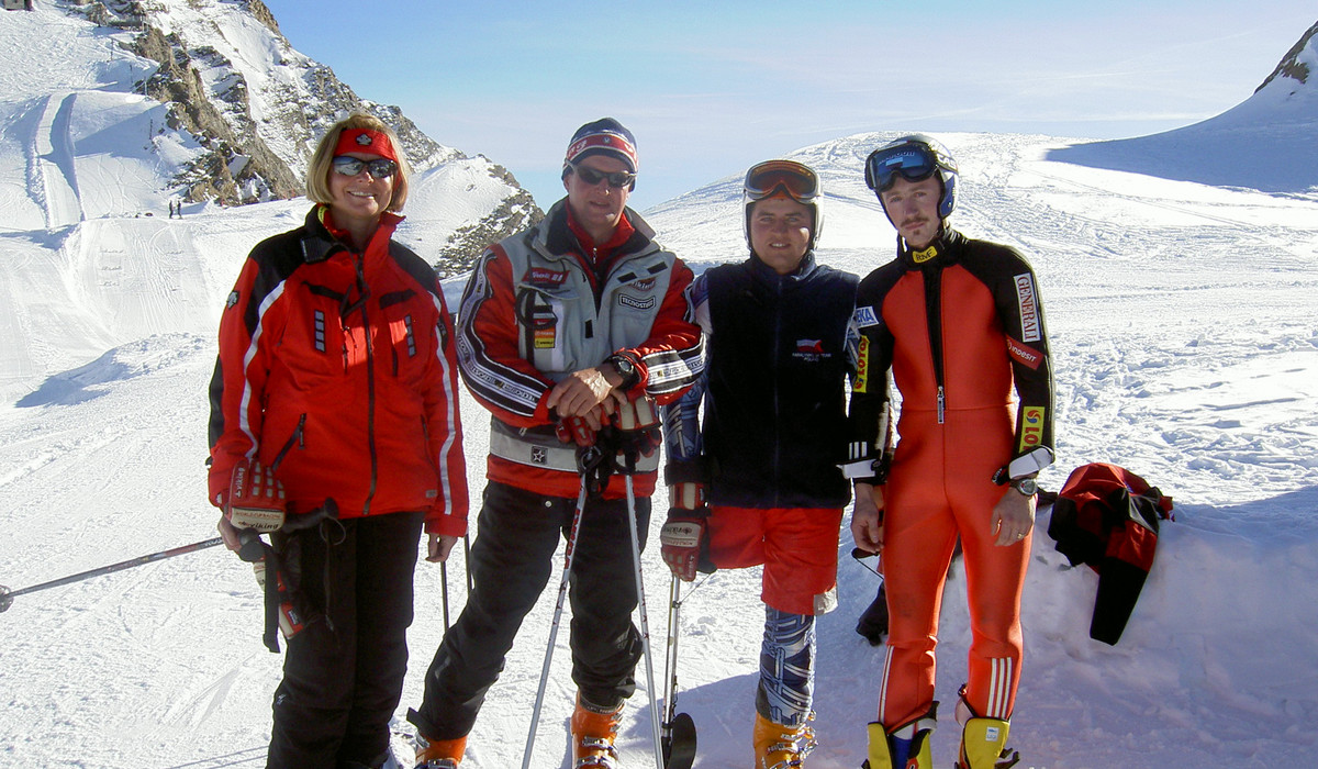 Z Adamam Małyszem n treningu Kaprun XI 2005 (foto: Autor) Z Adamam Małyszem n treningu Kaprun XI 2005 (foto: Autor)