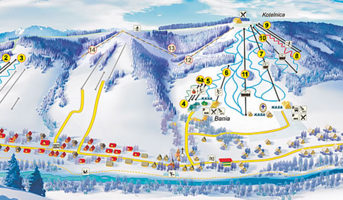 Mapa tras (www.bialkatatrzanska.pl) Mapa tras (www.bialkatatrzanska.pl)