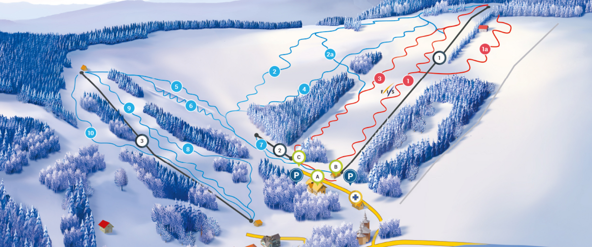 Słotwiny Arena - mapa tras narciarskich
