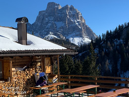 Ski Civetta widok z TABIE FERTAZZA na masyw Monte Civetta (fot. P. Tomczyk)