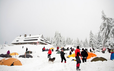 Namioty uczestników Wintercamp (foto: projekt77.pl)