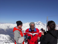 Pozujemy na tle Mont Blanc.