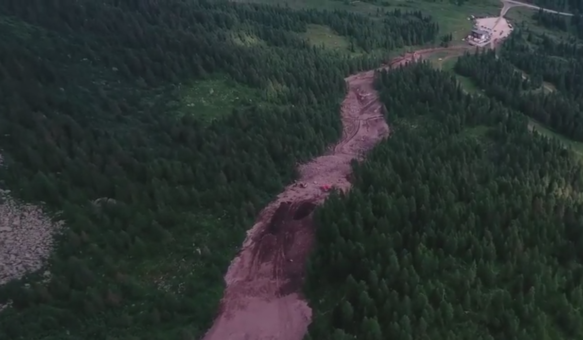 Prace na trasie "La Volata" (źródło: YT)