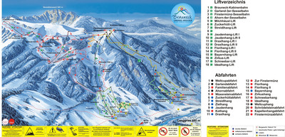 Brauneck - Lenggries - mapa tras narciarskich