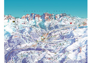 Madonna di Campiglio - mapa tras narciarskich