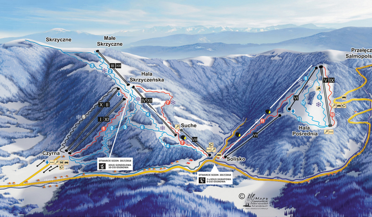 Szczyrkowski Ośrodek Narciarski - (źródło: TMR) Szczyrkowski Ośrodek Narciarski - (źródło: TMR)