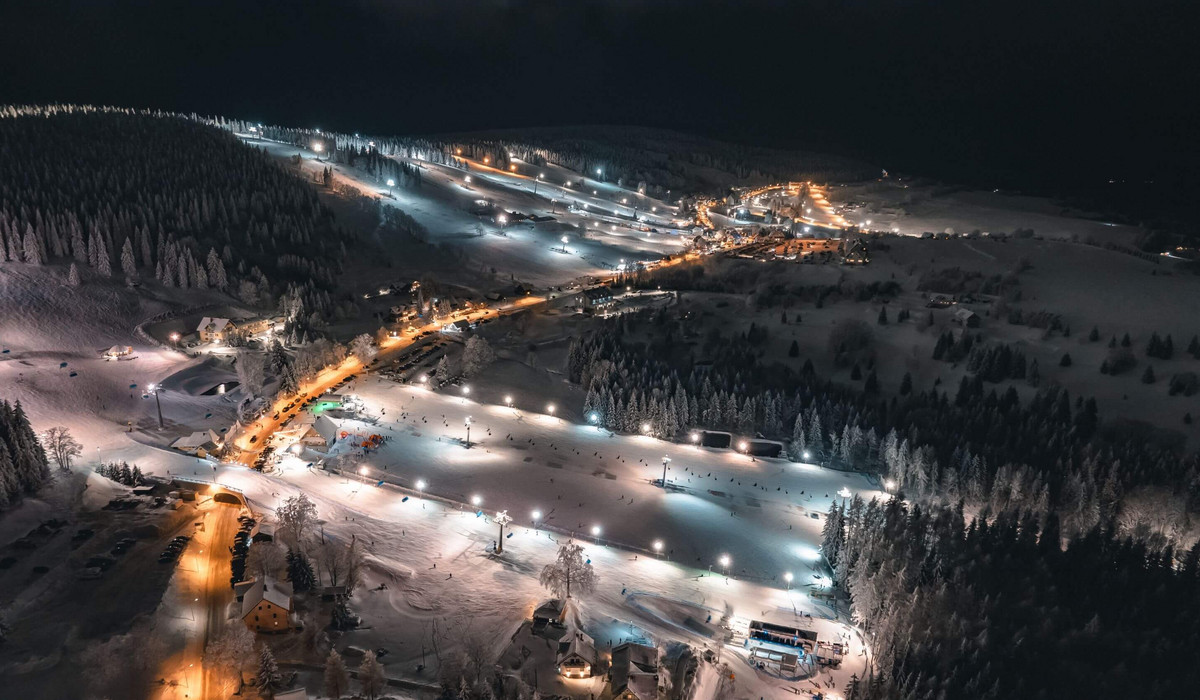 Nocna jazda w Zieleńcu 