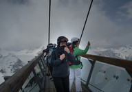 Punkt widokowy z panoramą Alp (w mgle niestety)