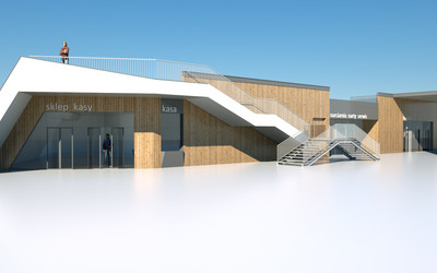 Wizualizacja Słotwiny Arena Krynica (źródło: slotwinyarena.pl)