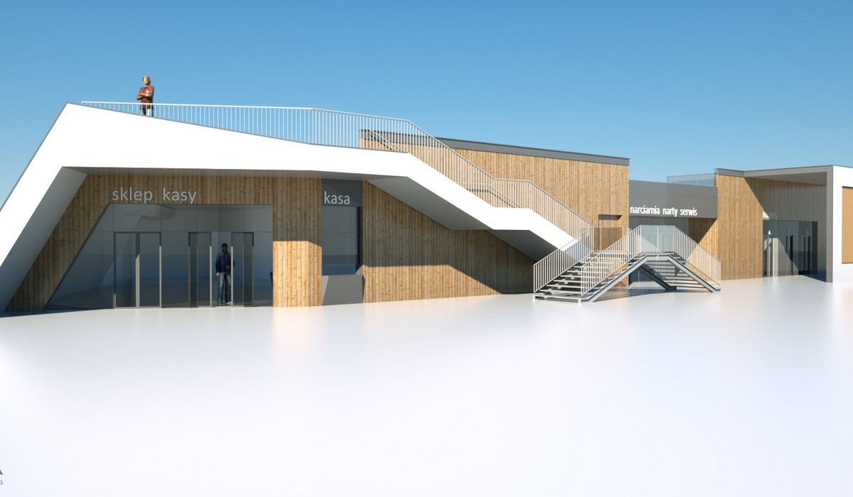 Wizualizacja Słotwiny Arena Krynica (źródło: slotwinyarena.pl)