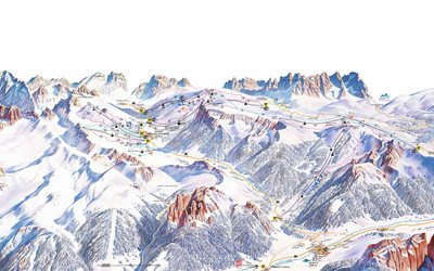 Trasy w Tre Valli - tanie skipasy z Dolomity Tour