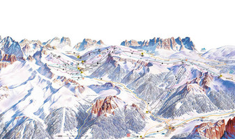 Trasy w Tre Valli - tanie skipasy z Dolomity Tour