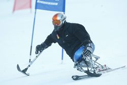 Jarek Rola na trasie slalomu