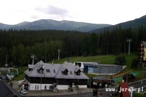 Szklarska Poręba Szrenica Ski Arena Widok na dolną stację wyciągu