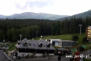 Szklarska Poręba Szrenica Ski Arena Widok na dolną stację wyciągu