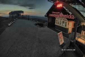 Krynica Jaworzyna Krynicka Widok na trasę dla dzieci na szczycie (1100 m n.p.m.)