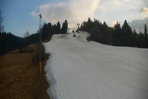 Wisła Cieńków Widok na trasę kolei krzesełkowej