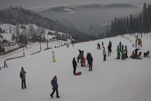 Szczyrk Biały Krzyż Widok na stok