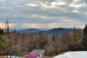 Krynica Jaworzyna Krynicka Widok na szczyt Jaworzyny (1114 m n.p.m)