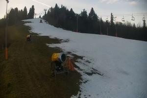 Wisła Cieńków Widok na trasę kolei krzesełkowej