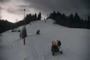 Kamera: Cieńków Widok na trasę kolei krzesełkowej Wisła Cieńków Widok na trasę kolei krzesełkowej