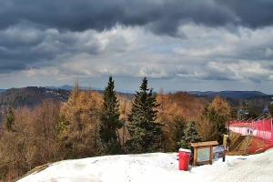 Krynica Jaworzyna Krynicka Widok na szczyt Jaworzyny (1114 m n.p.m)