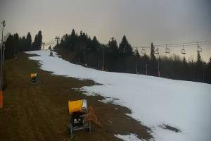 Kamera: Cieńków Widok na trasę kolei krzesełkowej Wisła Cieńków Widok na trasę kolei krzesełkowej