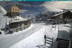 Przełecz Stelvio Passo Stelvio Widok na przełęcz Stelvio 2760 m