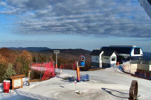 Krynica Jaworzyna Krynicka Widok na szczyt Jaworzyny (1114 m n.p.m)