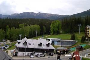 Szklarska Poręba Szrenica Ski Arena Widok na dolną stację wyciągu