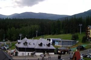 Szklarska Poręba Szrenica Ski Arena Widok na dolną stację wyciągu