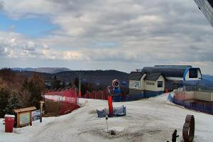 Krynica Jaworzyna Krynicka Widok na szczyt Jaworzyny (1114 m n.p.m)