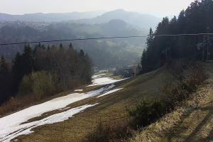 Laskowa-Kamionna Laskowa Ski Widok na stok