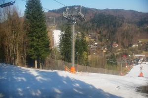 Wisła Cieńków Widok na stok