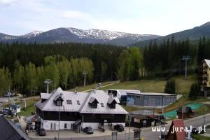 Szklarska Poręba Szrenica Ski Arena Widok na dolną stację wyciągu
